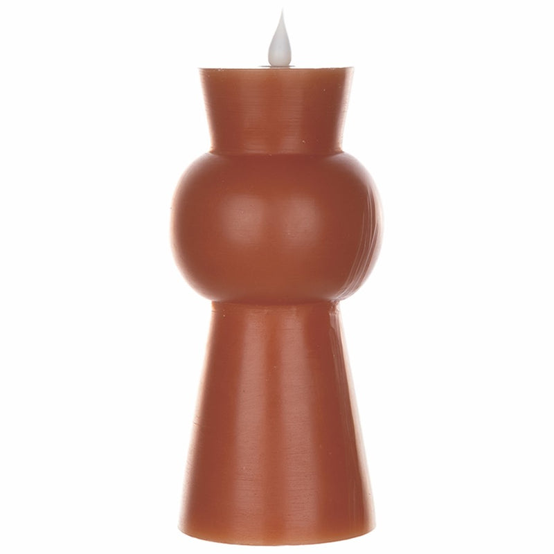 Melrose Simplux Designer 8" LED Candle with Remote, Set of 2, Orange - 87688DS