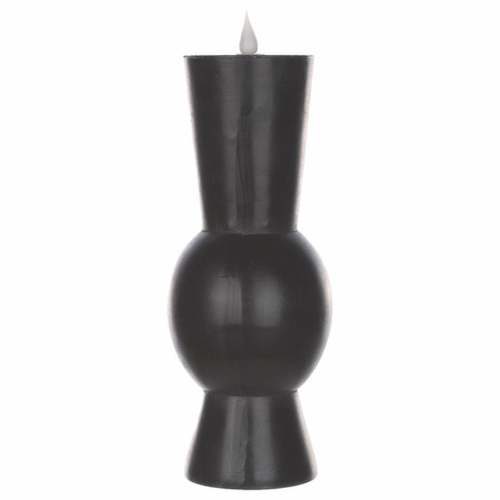 Melrose Simplux Designer 10" LED Candle with Remote, Set of 2, Black - 87690DS