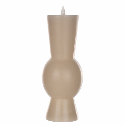 Melrose Simplux Designer 10" LED Candle with Remote, Set of 2, Grey - 87692DS