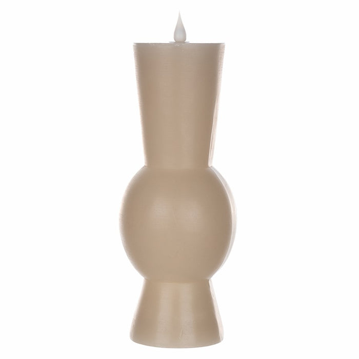 Melrose Simplux Designer 10" LED Candle with Remote, Set of 2, Grey - 87692DS