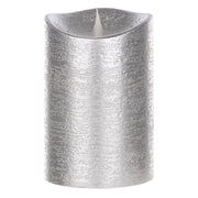 Melrose Simplux Designer LED Candle with Remote, Set of 2, Silver - 87693DS