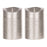 Melrose Simplux Designer LED Candle with Remote, Set of 2, Silver