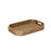 Melrose International Wooden Tray/Rattan Accent, Set of 2, Brown