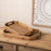 Melrose International Wooden Tray/Rattan Accent, Set of 2, Brown