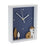 Melrose International Wood Tabletop Clock 9.5"H, Blue/White - 88024DS