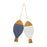 Melrose International Fir Wood Fish Ornament, Set of 2, White/Blue - 88028DS