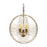 Melrose International Intricate Metal Sphere Hanging Lamp 20"D, Gold - 88050DS