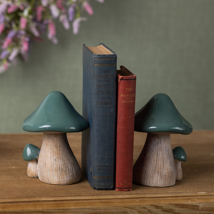 Melrose International Garden Mushroom Decor, Set of 2, Green