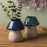 Melrose International Garden Mushroom Planter, Set of 2, Green/Blue
