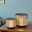 Melrose Punched Candle Holder/Rattan Design, Set of 2, Black/Brown