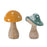 Melrose International Garden Mushroom Decor, Set of 2, Green/Brown - 88089DS