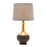 Melrose International Two Tone Ceramic Lamp 22"H, Gold/Black - 88096DS