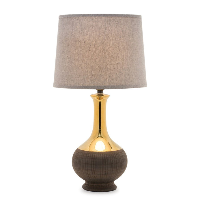 Melrose International Two Tone Ceramic Lamp 22"H, Gold/Black - 88096DS