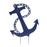 Melrose International Metal Anchor Garden Stake 23.25"H, Blue - 88103DS