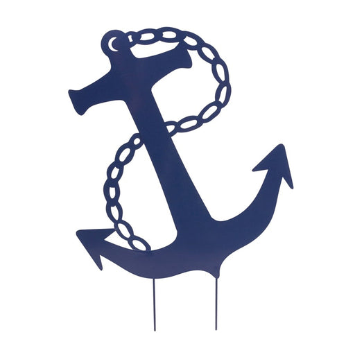 Melrose International Metal Anchor Garden Stake 23.25"H, Blue - 88103DS