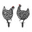 Melrose Punched Metal Chicken Garden Stake, Set of 4, Black - 88121DS