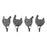 Melrose Punched Metal Chicken Garden Stake, Set of 4, Black