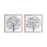 Melrose International Framed Tree Print, Set of 2, Cream/Blue - 88126DS