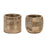 Melrose International Round Wood Planter, Set of 2, Brown - 88141DS