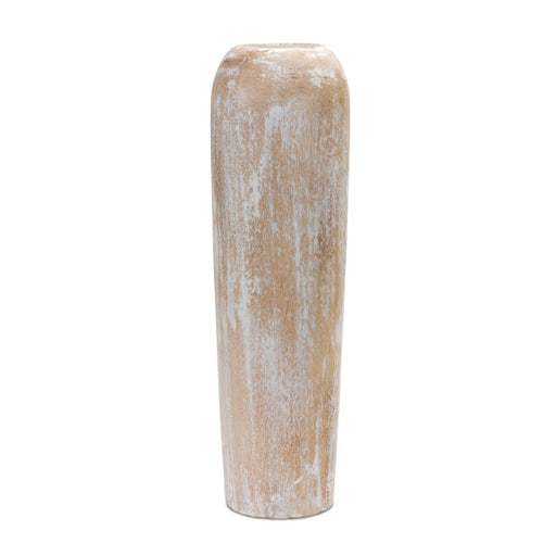 Melrose International Wood Floor Vase 23.5"H, Brown/White - 88145DS