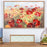 Melrose International Framed Floral Canvas Art 35.5"L, Green/Red