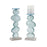 Melrose Stacking Rocks Candle Holder, Set of 2, Blue/White - 88186DS