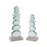 Melrose International Stacking Rock Sculpture, Set of 2, Blue/White - 88187DS