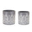 Melrose International Ornate Metal Planter, Set of 2, Grey/White - 88204DS