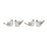 Melrose International White Washed Bird Figurine, Set of 4, Grey