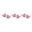 Melrose Int. Irridescent Ceramic Bird Figurine, Set of 6, Pink