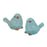 Melrose Int. Irridescent Ceramic Bird Figurine, Set of 6, Blue - 88223DS