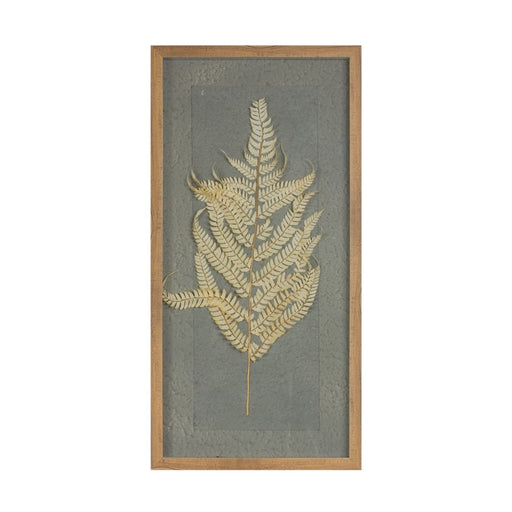 Melrose International Dried Fern Frame, Set of 2, Grey;Brown - 88235DS