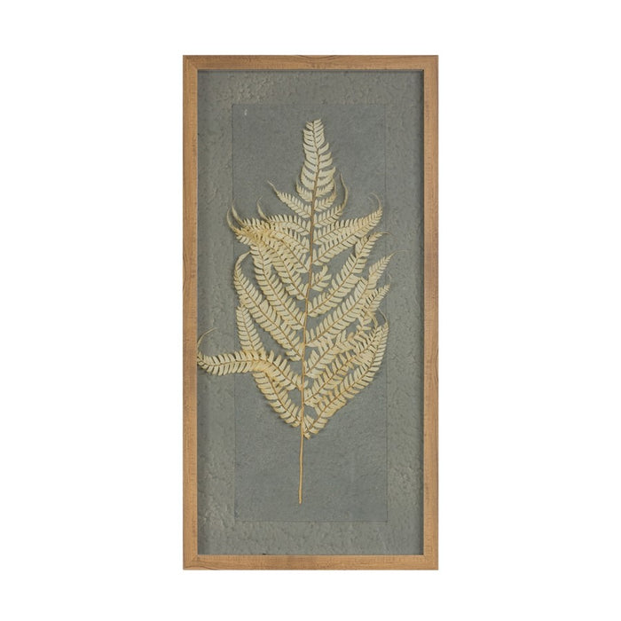 Melrose International Dried Fern Frame, Set of 2, Grey;Brown - 88235DS