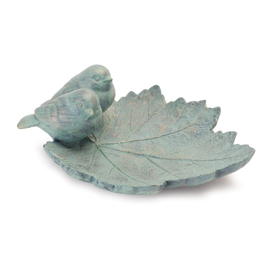 Melrose International Leaf/Perched Birds, Set of 2, Blue - 88244DS