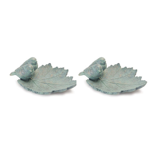 Melrose International Leaf/Perched Birds, Set of 2, Blue