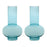 Melrose International Blue Glass Vase, Set of 2