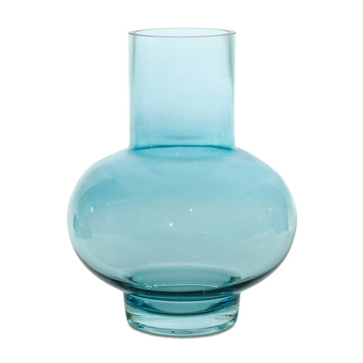 Melrose International Glass Vase, Set of 4, Blue - 88257DS