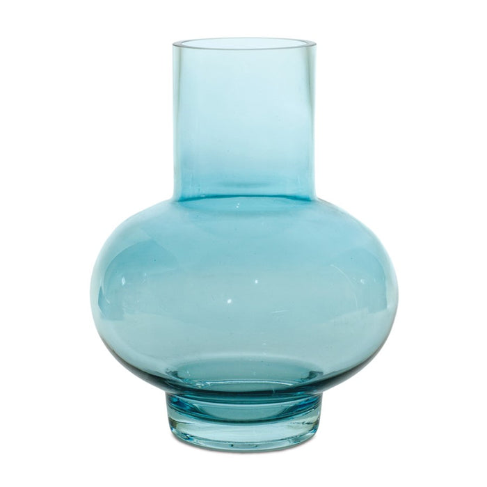 Melrose International Glass Vase, Set of 4, Blue - 88257DS