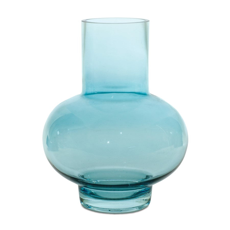 Melrose International Glass Vase, Set of 4, Blue - 88257DS