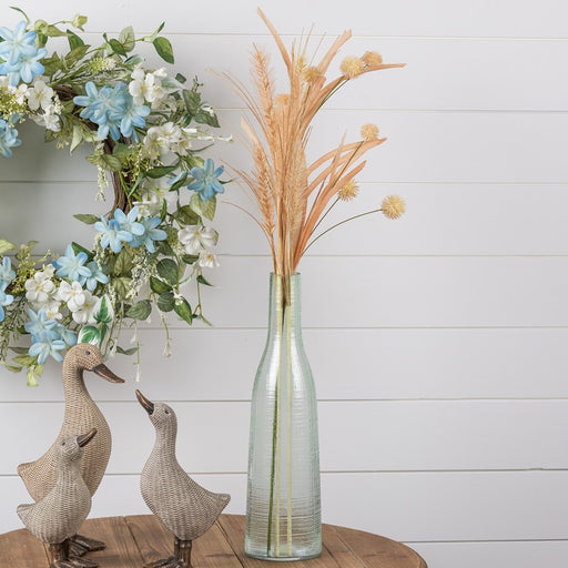 Melrose International Green Glass Bottle Vase, Set of 4