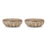 Melrose International Decorative Wicker Design Bowl, Set of 2, Brown
