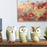 Melrose Terra Cotta Owl Figurine, Set of 3, Blue/Green/White