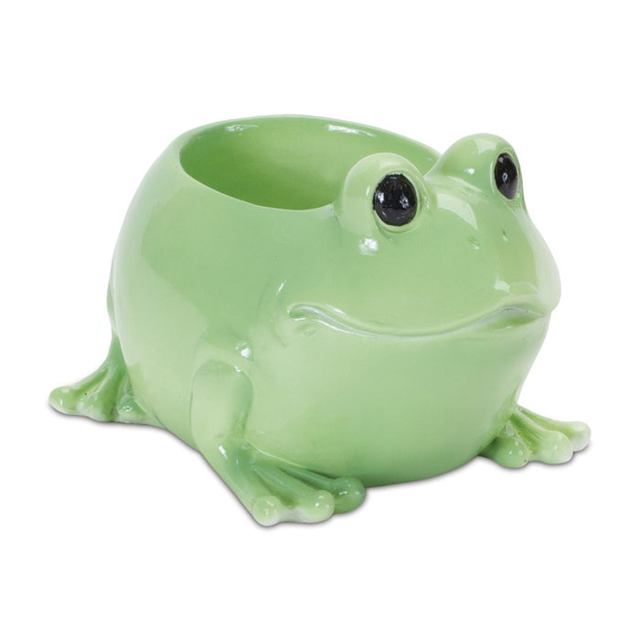 Melrose International Mini Frog Planter, Set of 2, Green - 88308DS
