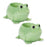 Melrose International Mini Frog Planter, Set of 2, Green