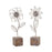 Melrose International Metal Floral Decor, Set of 2, Brown/White - 88334DS