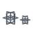 Melrose International Modern Metal Star Sculpture, Set of 2, Black/Gol - 88367DS