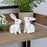Melrose Carved Bunny Figurine (Set of 6), White/Brown