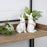 Melrose International Carved Bunny Figurine, Set of 2, White
