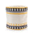 Melrose International Striped Cotton Basket, Set of 2, Cream/Brown