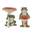 Melrose International Garden Frog/Mushroom, Set of 2, Green/Red - 88426DS